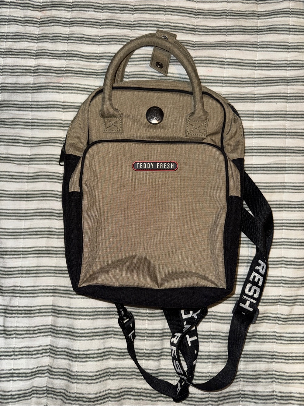 Teddy Fresh Tan and Black Mini Backpack